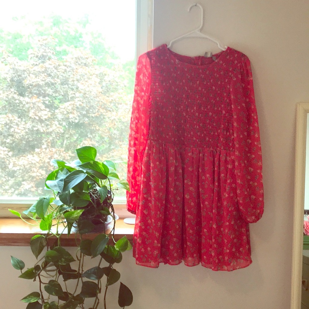 NWT ASOS DESIGN shirred mini dress in Ditsy Floral